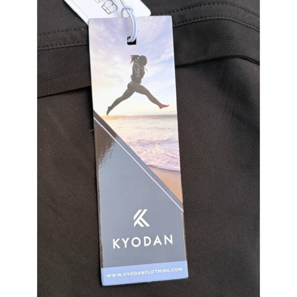 Kyodan Womens Race Mini Running Shorts Size Med Black Zipper Pockets Lined - Picture 13 of 16